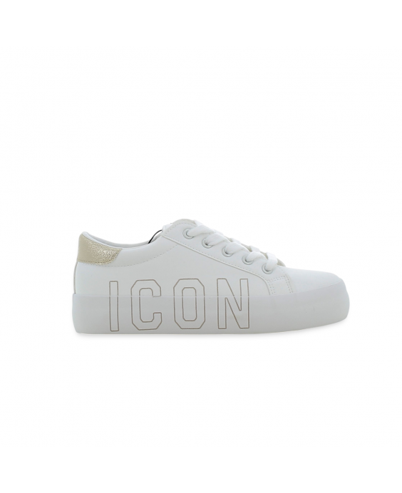 ICON Sneakers con maxi logo Donna Bianco Oro IC05233SD_BIANCO-ORO