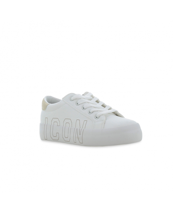 ICON Sneakers con maxi logo Donna Bianco Oro IC05233SD_BIANCO-ORO
