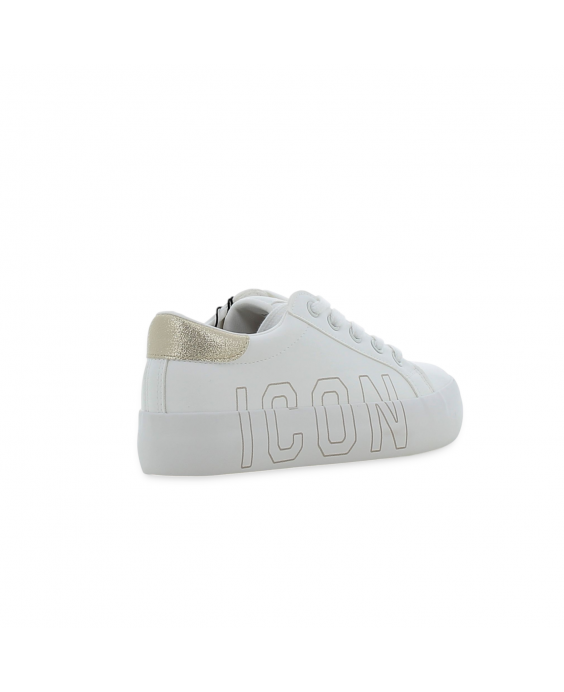 ICON Sneakers con maxi logo Donna Bianco Oro IC05233SD_BIANCO-ORO