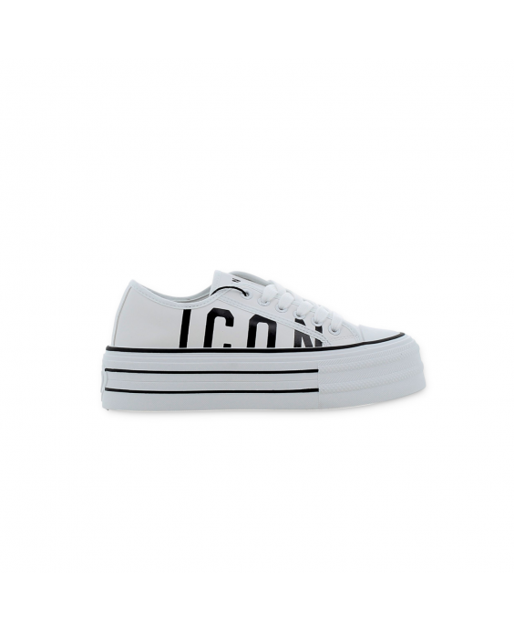 ICON Sneakers Platform Donna Bianco Nero IC05518SD_BIANCO-NERO
