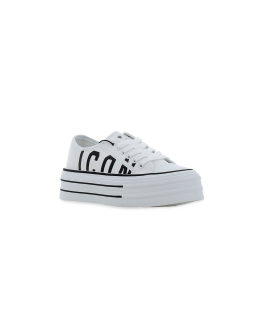 ICON Sneakers Platform Donna Bianco Nero IC05518SD_BIANCO-NERO