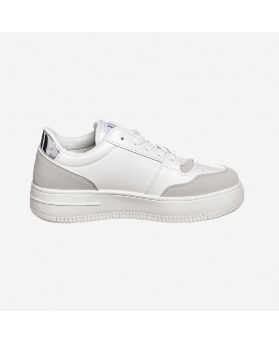 LANCETTI Woman White Silver Sneakers LNC-011