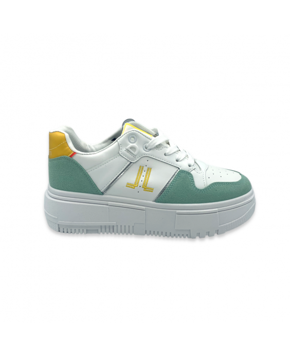 LANCETTI Woman White Mint Yellow Sneakers LNC-02