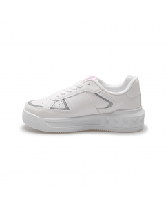 LANCETTI Woman White Fuxia Sneakers LNC-023