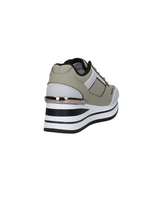 LANCETTI Woman Taupe Silver Black Sneakers LNC-098 097