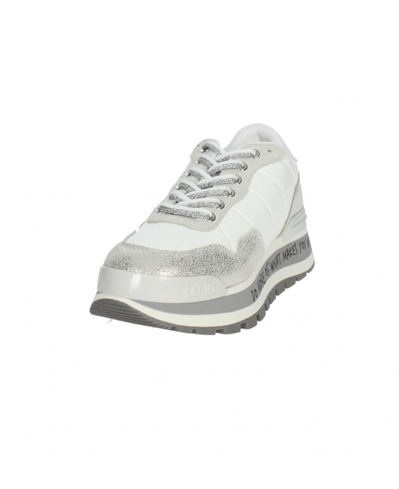 LIU JO Woman White Silver Amazing 01 Sneakers BF2125PX263 - 01111