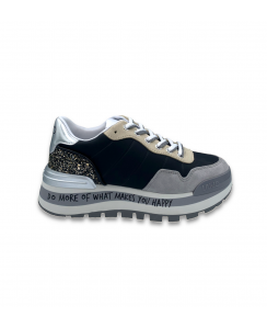 LIU JO Woman Black Grey Amazing 01 Sneakers BF2125PX078 - S1186