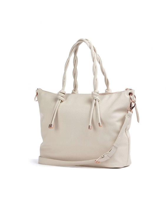 MARIO VALENTINO Borsa Shopping Scarlett Re Donna Ecru VBS8U901