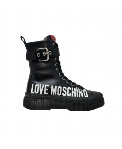 LOVE MOSCHINO Woman Black Combat boot JA15695G1FIA0000