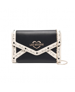 LOVE MOSCHINO Borsa a tracolla Donna Nero Avorio JC4094PP1FLH100A
