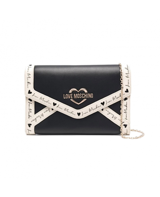 LOVE MOSCHINO Borsa a tracolla Donna Nero Avorio JC4094PP1FLH100A