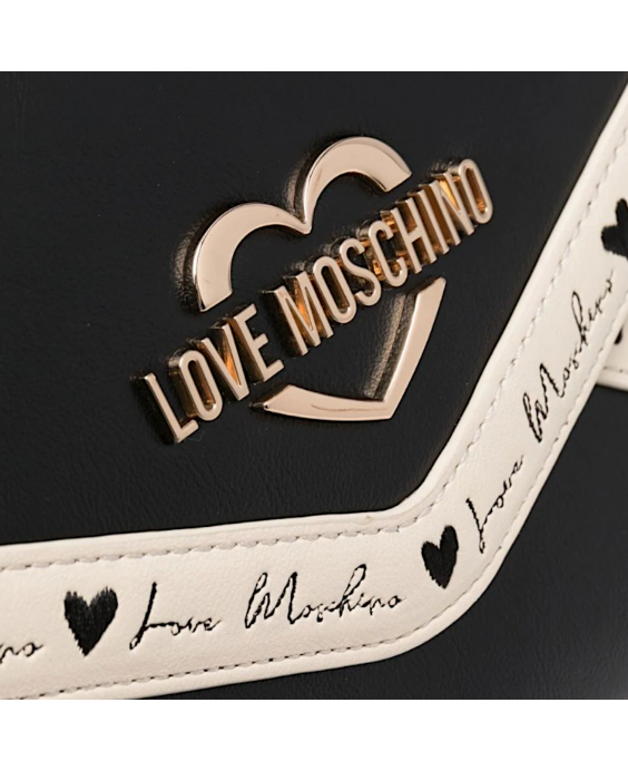 LOVE MOSCHINO Borsa a tracolla Donna Nero Avorio JC4094PP1FLH100A