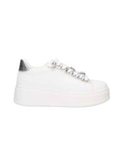 NAZARENO GABRIELLI Sneakers Donna Bianco Argento 7232