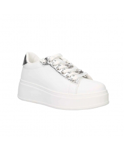 NAZARENO GABRIELLI Sneakers Donna Bianco Argento 7232