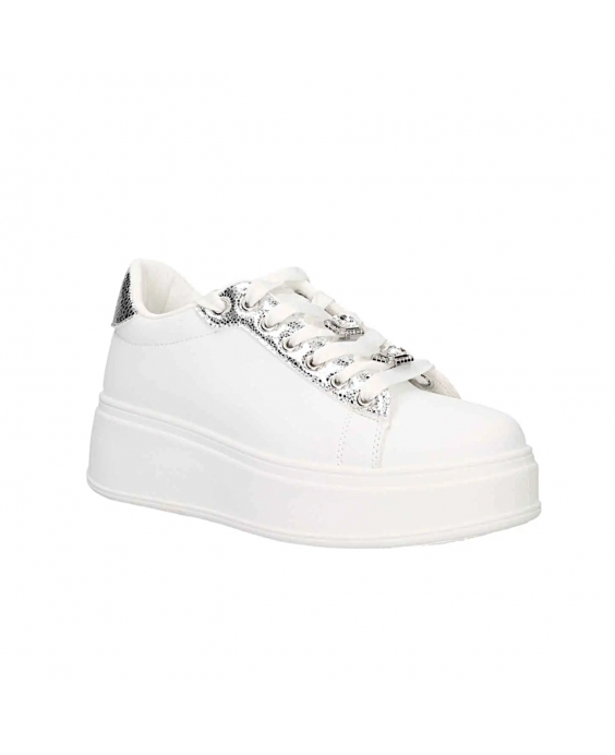NAZARENO GABRIELLI Sneakers Donna Bianco Argento 7232