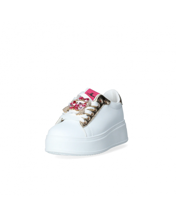 NAZARENO GABRIELLI Sneakers Donna Bianco Fucsia 7232