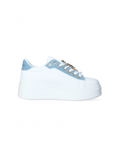 NAZARENO GABRIELLI Sneakers Donna Bianco Jeans 7232