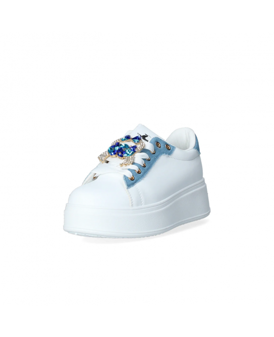 NAZARENO GABRIELLI Sneakers Donna Bianco Jeans 7232