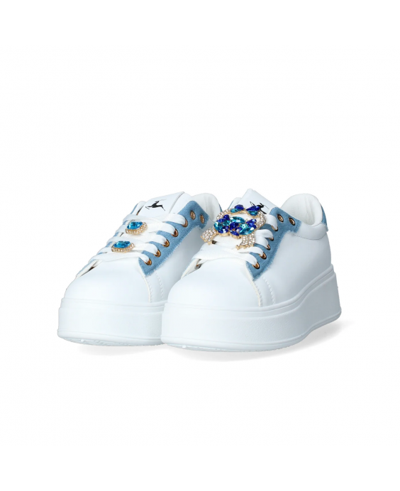 NAZARENO GABRIELLI Sneakers Donna Bianco Jeans 7232