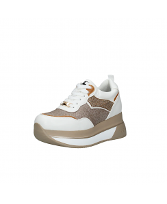 NAZARENO GABRIELLI Sneakers Platform Donna Bianco Oro E551