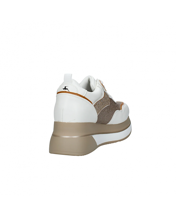 NAZARENO GABRIELLI Sneakers Platform Donna Bianco Oro E551