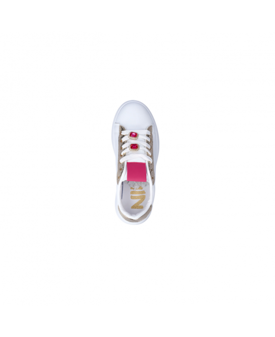 NINI` Sneakers Donna Bianco Rosa SS2505SN