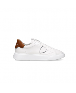 PHILIPPE MODEL Sneakers Temple Low Uomo Bianco Cognac BTLU VW03