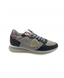 PHILIPPE MODEL Sneakers Tropez Low Donna Grigio Rosa TZLD DX07