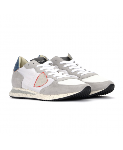 PHILIPPE MODEL Sneakers Tropez Low Uomo Bianco Blu TZLU WT02