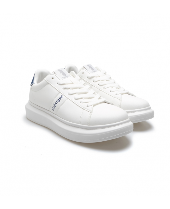 REFRIGUE Man White Navy blue Smoky Sneakers AW23-8001