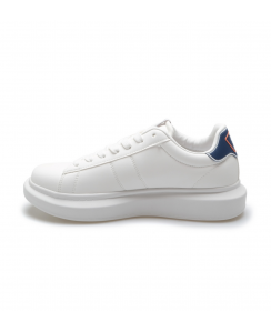 REFRIGUE Man White Navy blue Smoky Sneakers AW23-8001
