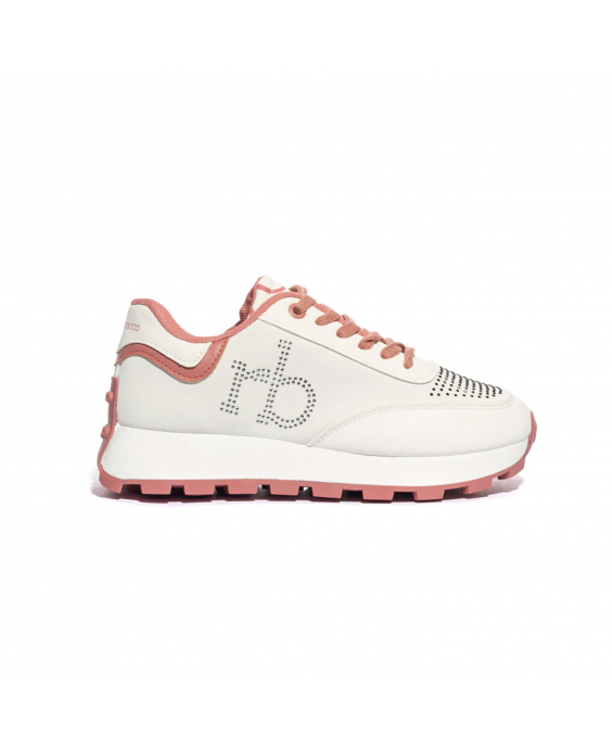 ROCCOBAROCCO Sneakers Donna Bianco Rosa RBRSD0262-1040