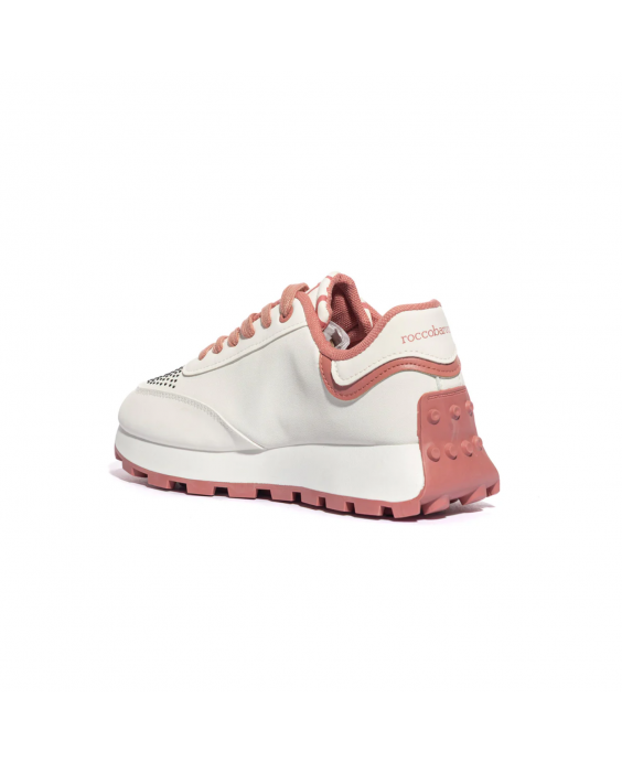 ROCCOBAROCCO Sneakers Donna Bianco Rosa RBRSD0262-1040