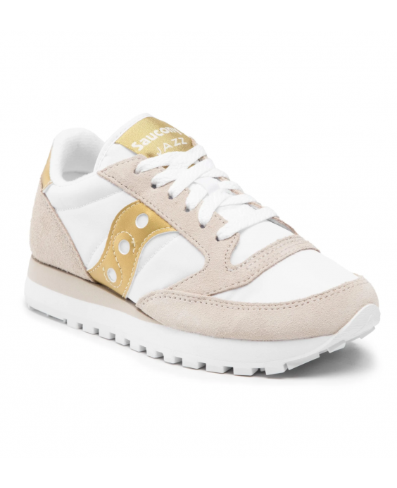 SAUCONY Jazz Original Woman White Gold Sneakers S1044-611