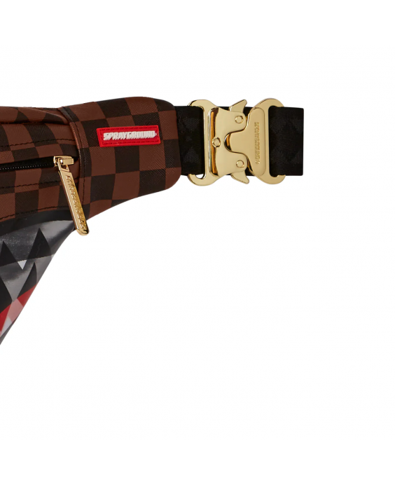 SPRAYGROUND Marsupio Sharks in Paris Lenticular Chomp Crossbody Savvy Uomo Marrone 910B6523NSZ
