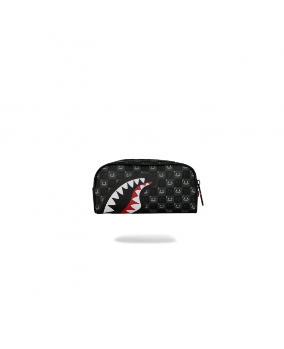 SPRAYGROUND Astuccio Sharks in Paris WTF Bubbly Check Unisex Nero 910B9316NSZ