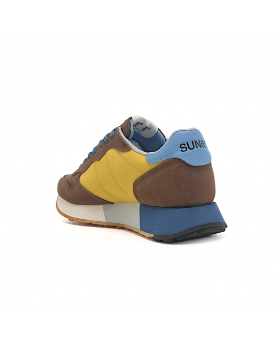 SUN68 Sneakers Jaki 2.0 Bicolor Uomo Marrone Giallo Z35112 - 0823