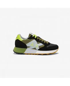 SUN68 Sneakers Jaki 2.0 Bicolor Uomo Nero Verde militare Z35112 - 1119