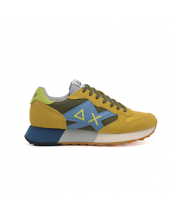 SUN68 Sneakers Jaki 2.0 Bicolor Uomo Giallo Verde militare Z35112 - 2319