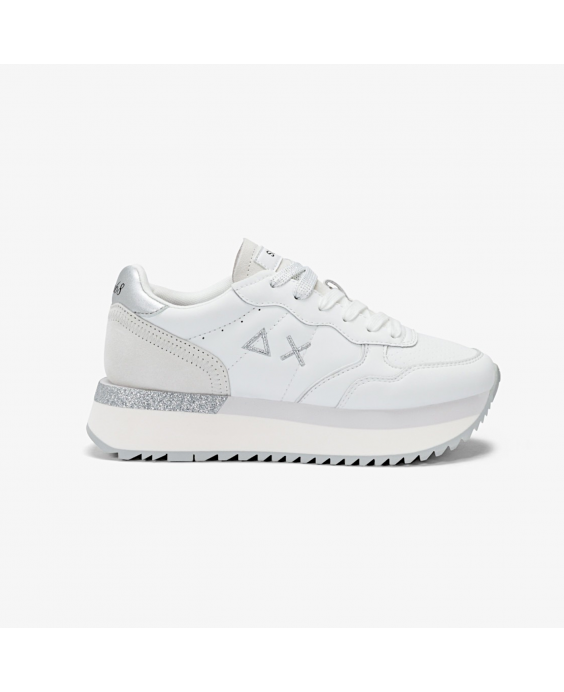 SUN68 Sneakers Big Ally Leather Donna Bianco Z35208 - 01