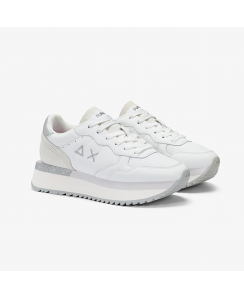 SUN68 Sneakers Big Ally Leather Donna Bianco Z35208 - 01