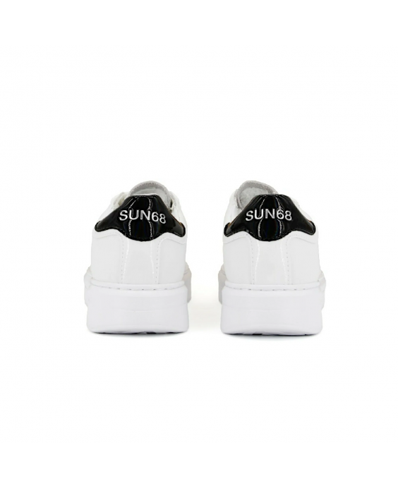 SUN68 Sneakers Grace Leather Donna Bianco Nero Z35226 - 0111