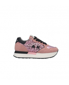 SUN68 Woman Pink Ketty Paillettes Sneakers Z42217