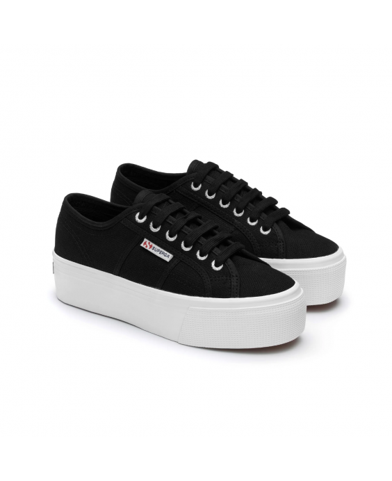 SUPERGA Sneakers 2790 Platform Donna Nero Bianco S9111LW - F83