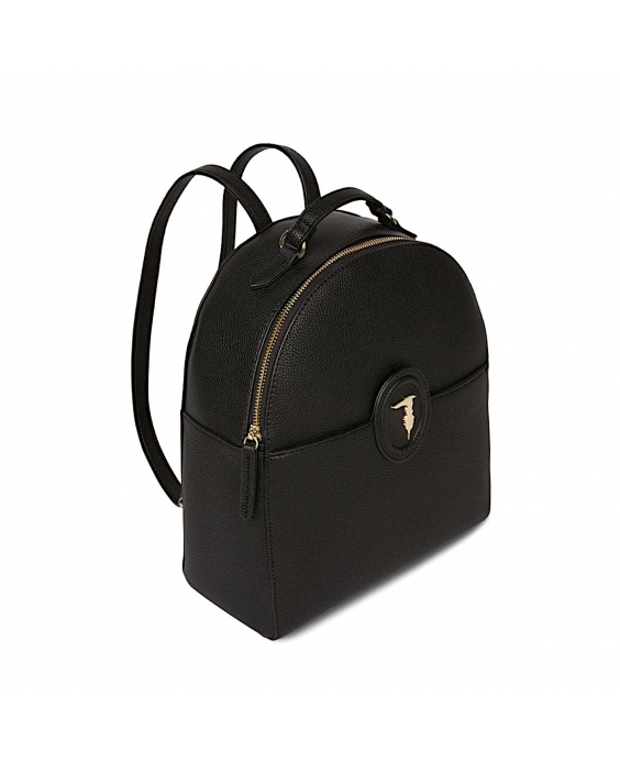 TRUSSARDI Zaino Logo Patch Donna Nero 75B01356 9Y099999 K299