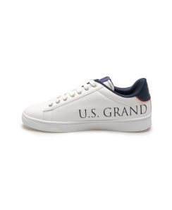 U.S. GRAND POLO Sneakers Empire Logo Uomo Bianco Blu GPM414005 - 1032